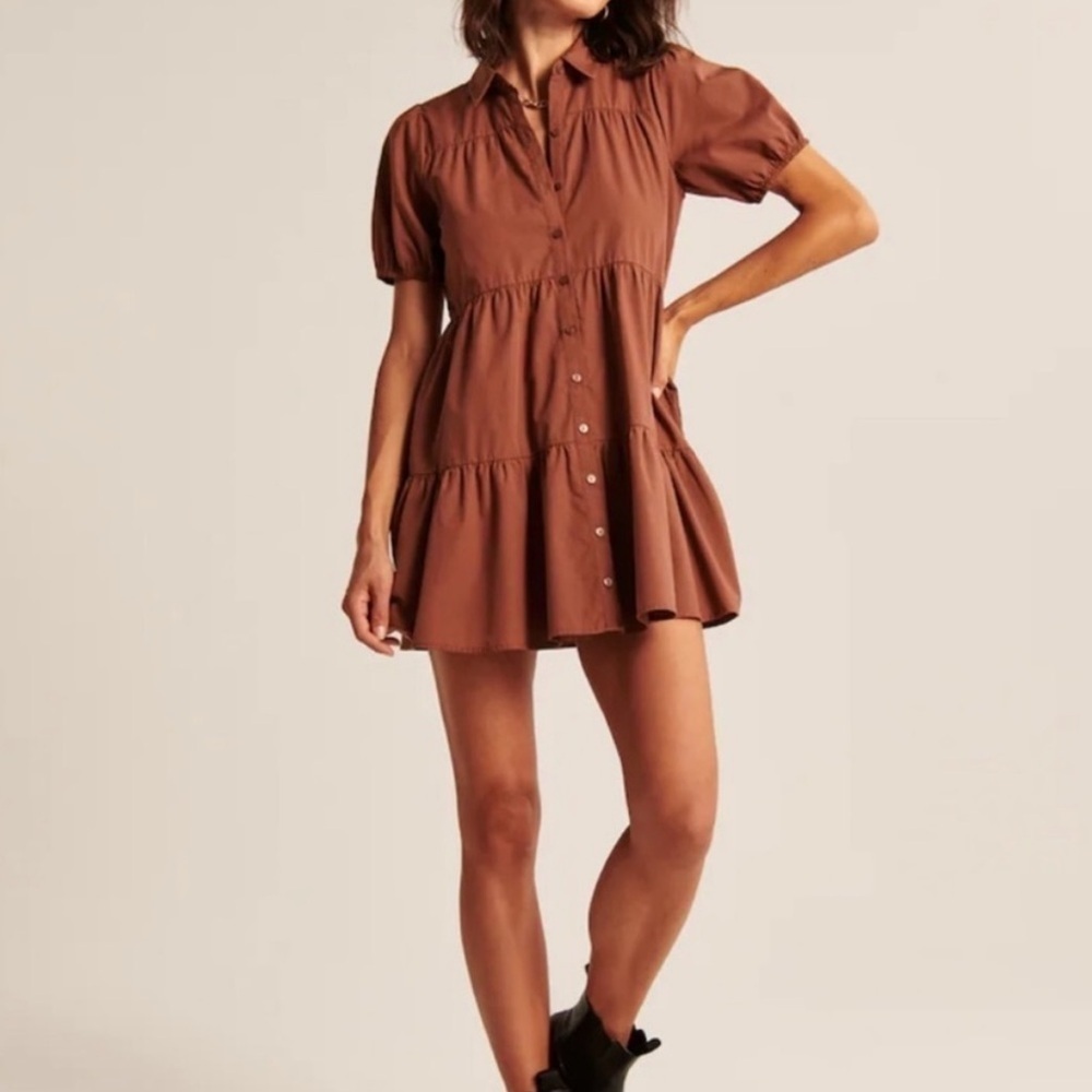 Abercrombie and Fitch Poplin Trapeze Shirt Dress XS J49